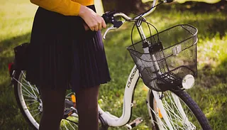 Cykel med kirken